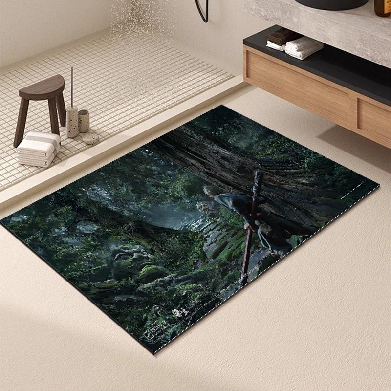 Washable Wear-resistant Diatom Mud Floor Mats Bathroom Anti-slip Mats