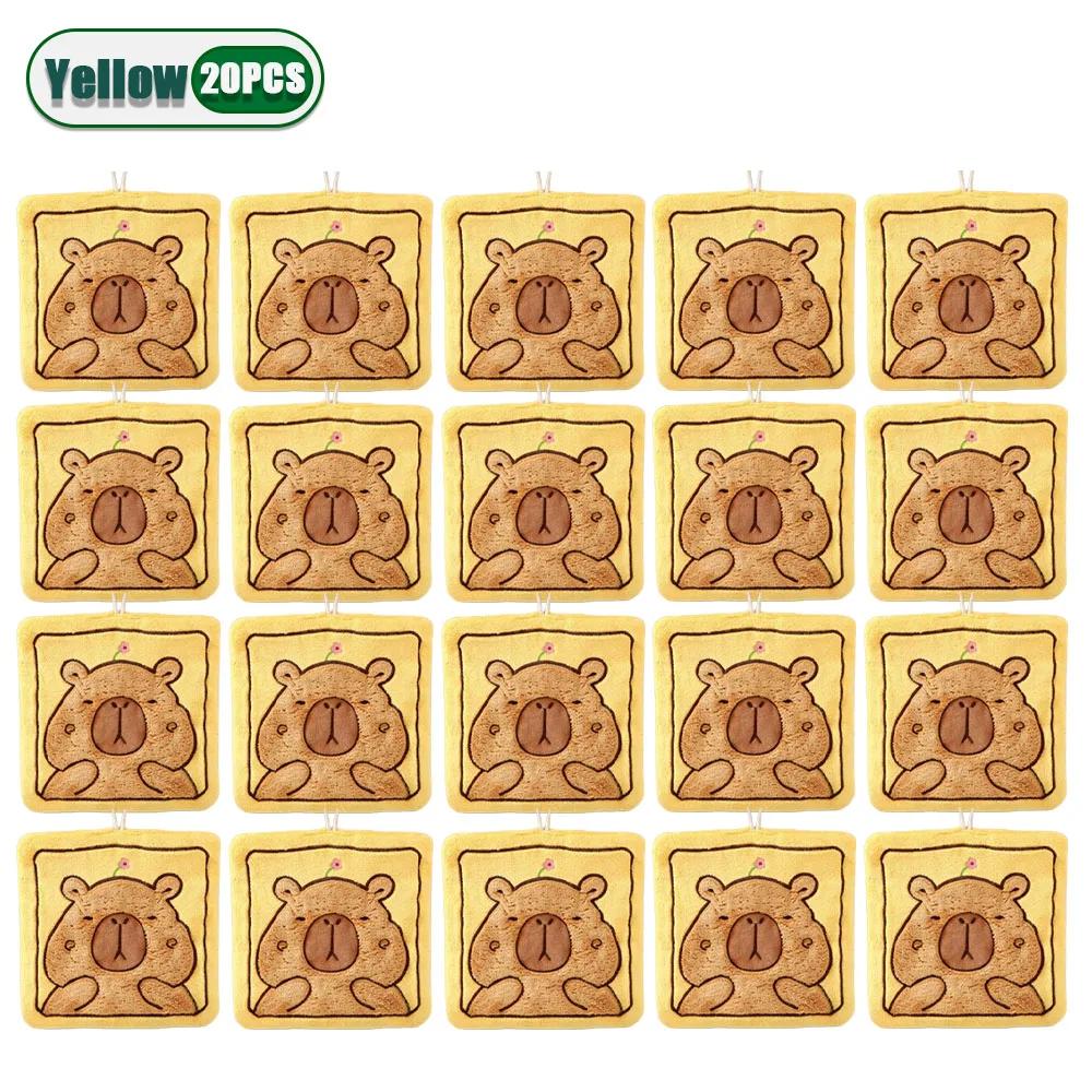 1-20PCS Cute Hanging Capybara Hand Towel Absorbent Lint-free Kitchen Towel Bathroom Hand Towel Children's Wash Handkerchief