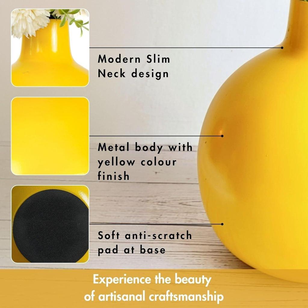 Metall-Blumenvase für Heimdekoration| Dekorationsartikel für Wohnzimmer Büro| Tischdekorativer Blumentopf zum Verschenken | (Blumen nicht im Lieferumfang enthalten)