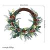 Artificial Wreath Christmas Wreath with Pinecone Berries Decoration for Front Door Garden Yard Christmas Decorations