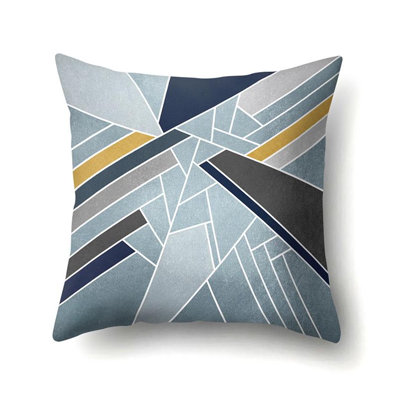 Polyester Pillow Case Automobile Decoration Home Printed Pillow Case Waist Cushion Cover Car Cushion Head Cushion Cover