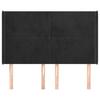 Vidaxl Wingback Headboard, Black, 147X16X118/128 Cm, Velvet