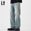 Izzue IT Men's American Retro Straight-Leg Jeans