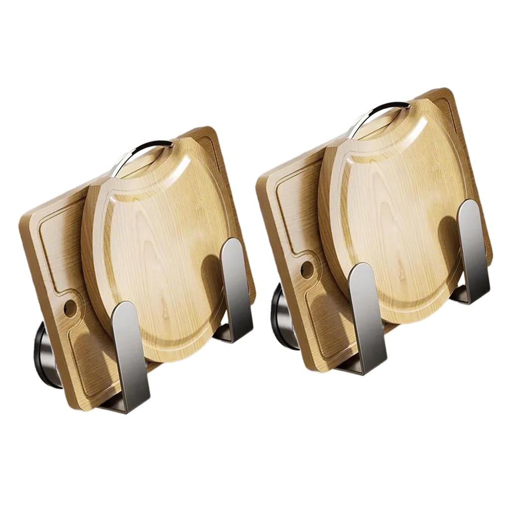 2Pieces Wall Mounted Pot Lid Holders Set Without Drilling Required Convenient for Small Kitchens and Limited Space