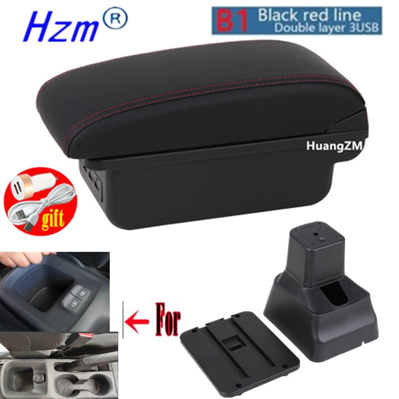 For Nissan Versa Armrest Box Almera 2020-2024 Central Console Storage Box Ashtray Cup Holder PU Leather USB Charging LED