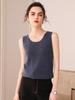 Women's 100% Cashmere U-neck Sleeveless Pullover Top