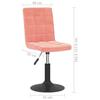 VidaXL Swivel Dining Chairs 2 Pcs Pink Velvet