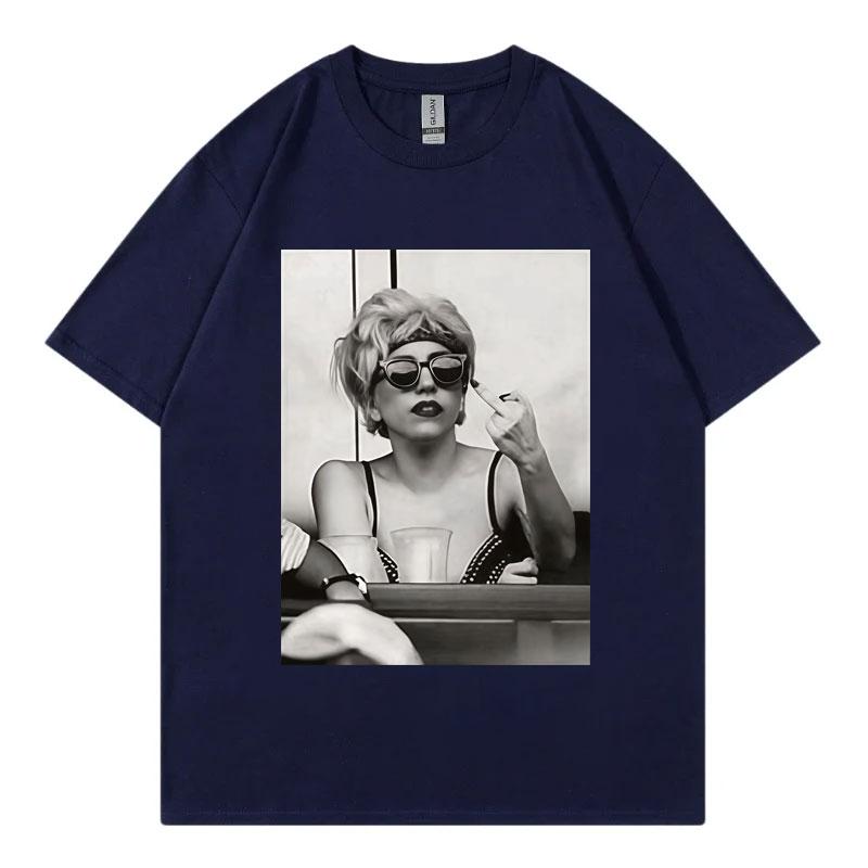 Singer Lady Gaga Merch T Shirt Men Women Clothing Harajuku Pop Music Short Sleeve Tshirt High Quality Cotton Oversized Tshirts