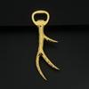 Zinc Alloy Antler Shaped Bottle Opener Portable Beer Can Opener Metal Lid Remover for Home Bar Kitchen Parties Camping