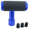 Lunsom Push Shift Knob Metal Gear Shift Lever Shift Knob T Shape for Manual Car (Black & Blue)