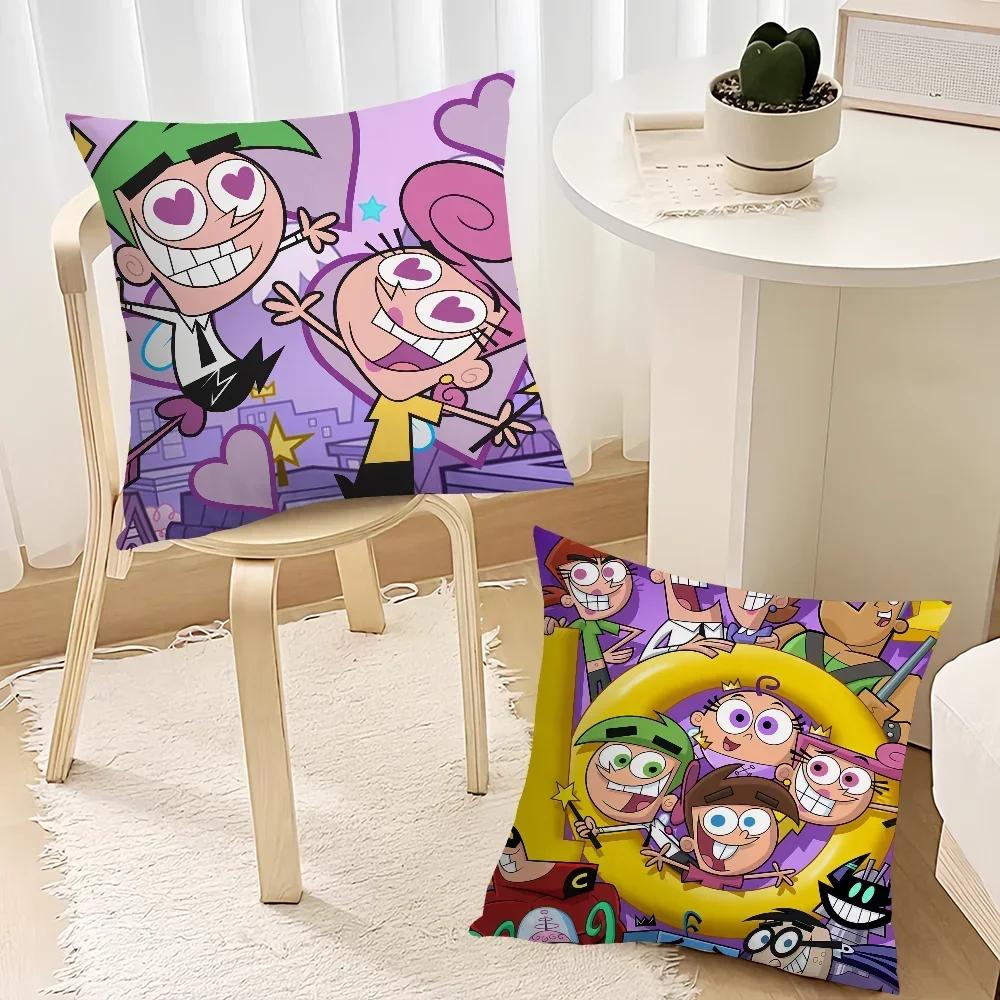 Cute Cartoon The F-Fairly O-OddParents cushion cover Living Room Headboard Office Bedroom Cushion Sofa Nap Time Pillow Case