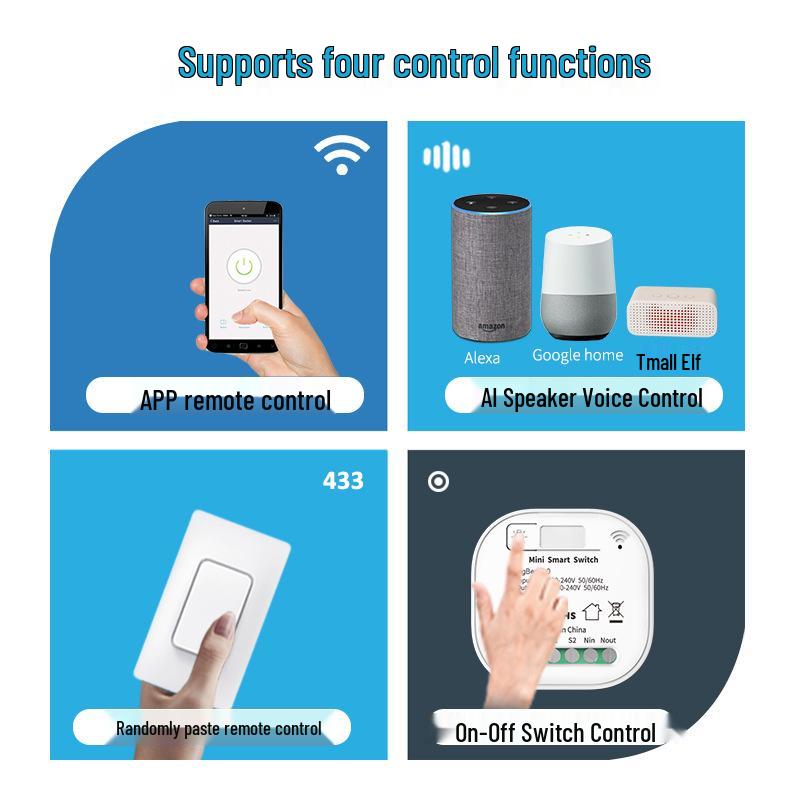 Graffiti Zigbee Alexa-Compatible Wireless Smart Switch with Voice Control, Timer, and Dual Control Functionality.