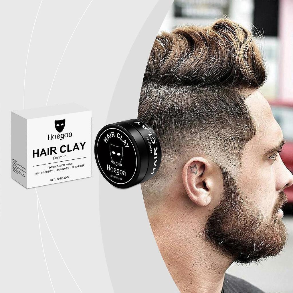 Hoegoa Men's Styling Hair Clay - Naturally Voluminous, Smooth, Shiny Hair With Long-Lasting Matte Texture