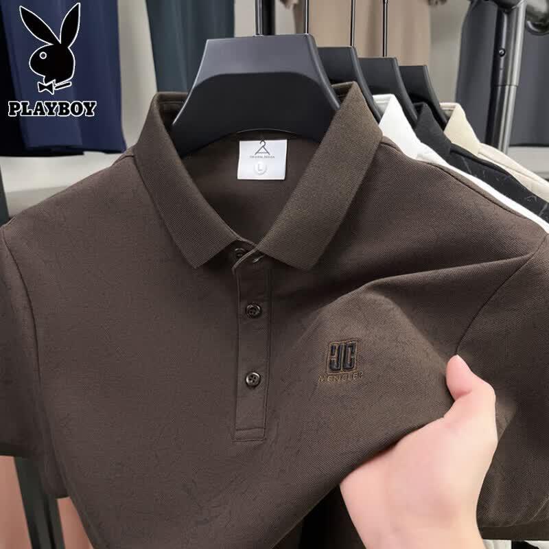 PLAYBOY Men s Summer Polo Shirt with Print & Embroidery 130/58