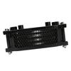 17PCS Motorcycle Oil Cooler Radiator Set Aluminum 4 Row Engine Oil Cooling Kit Replacement for Monkey 125cc‑140cc Black