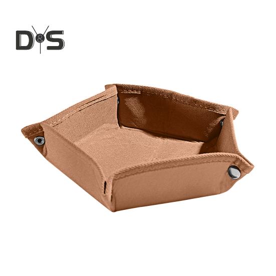 

Лоток для хранения на открытом воздухе с кнопкой-защелкой из водонепроницаемой ткани Оксфорд, портативный складной пятиугольный лоток-органайзер, держатель для контейнера хаки