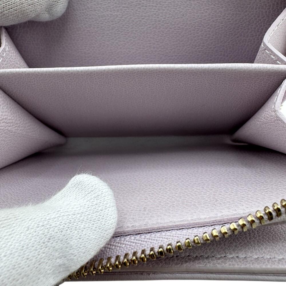 Louis Vuitton M25705 Compact Wallet Monogram Leather Portefeuille Lou Bifold Wallet Misty Lilac Leather Women Used