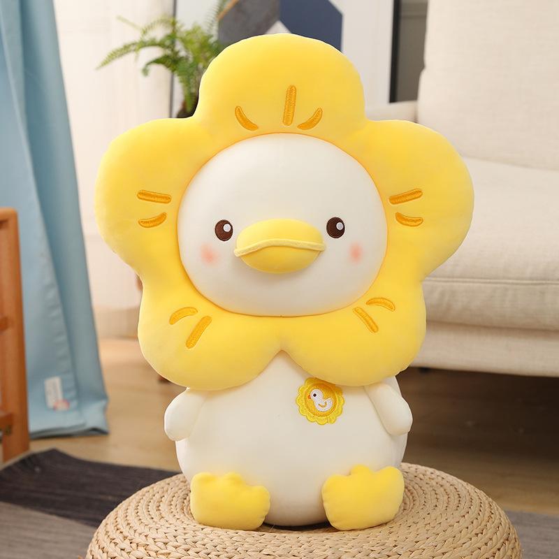 Sunflower Duck Doll Plush Toy Flower Duck Duck Doll Children's Pillow Girls Sleeping Ragdoll