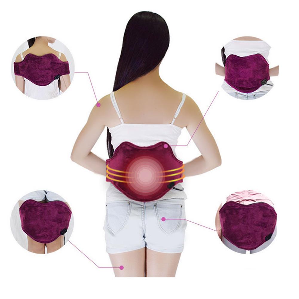Electric USB Adjustable Moxa Waist Uterus Warmer Heater Brace Support Massage Pad