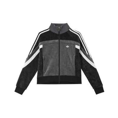 Originals AW24 Jahr der Schlange Limited Edition Gestreifte Bequeme Hautfreundliche Langarmjacke Damenjacke Schwarz Dunkelgrau JL8442