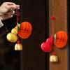 14cm DIY Accessories Cute Bell Design New Year Home Decor Gift of Blessing Gourd Design Auspicious Pendant Multi-Color