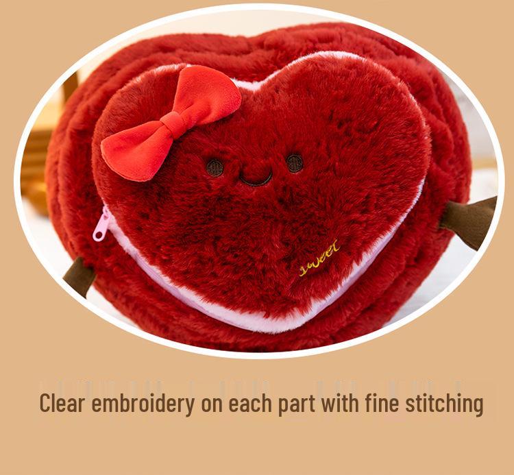 Cross-Border New Year Love Heart Bear Plush Toy - Cute Companion Gift for Couples and Birthdays