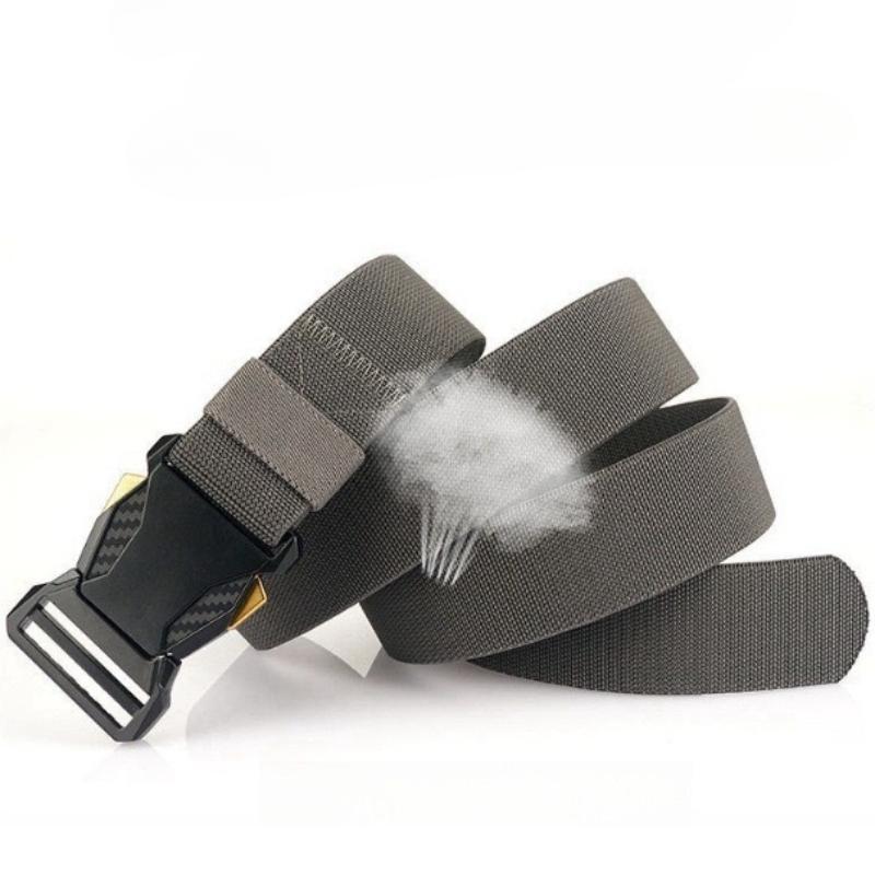 Men Tactical Belt Quick Release Buckle Elastic Belt for Men Durable Soft Nylon Jeans Outdoor Elastic Military Belt for Hunting