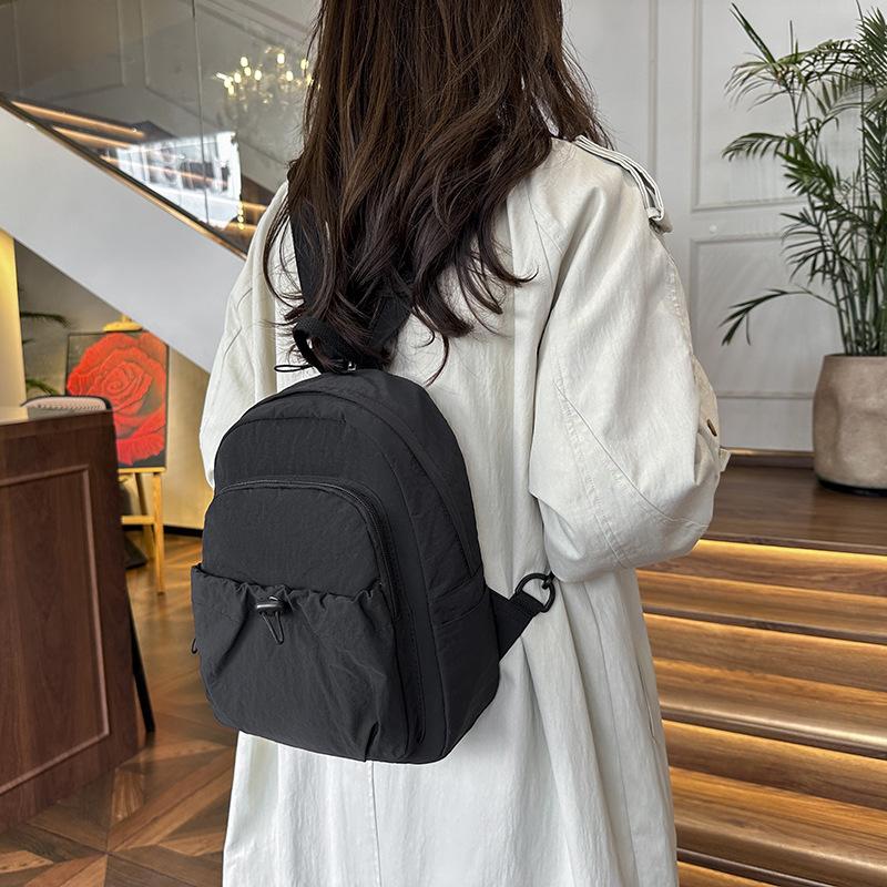 Schoolbag Student Backpack 1011 Autumn New Large Capacity Nylon Bag Casual Simple Backpack College Student Travel Bag