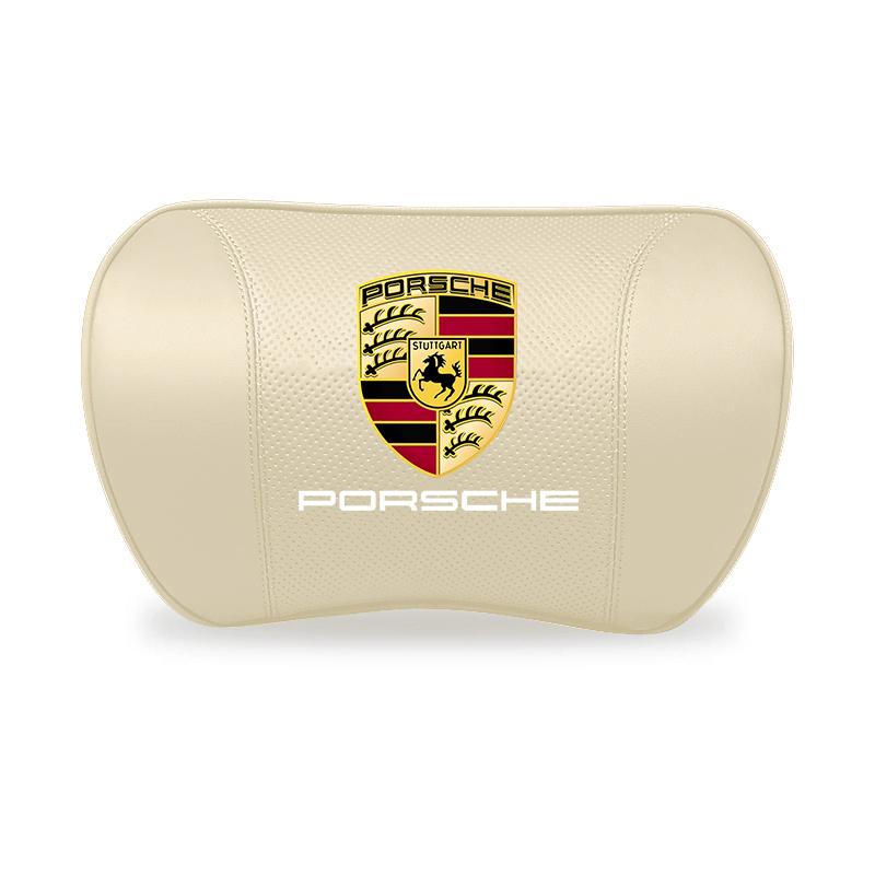 Autositz-Stütze Lendenkissen Kopfstützen Lendenkissen für Porsche Panamera Taycan 911 718 Macan Cayenne Boxster Cayman 918