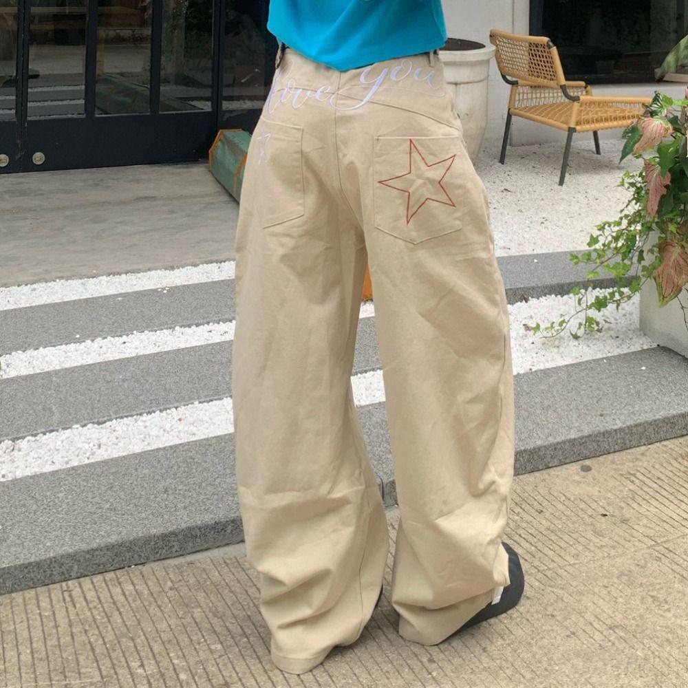 Baggy Star Jeans Women Y2k Loose Casual Pants Female Clothing Denim Jeans  Lady