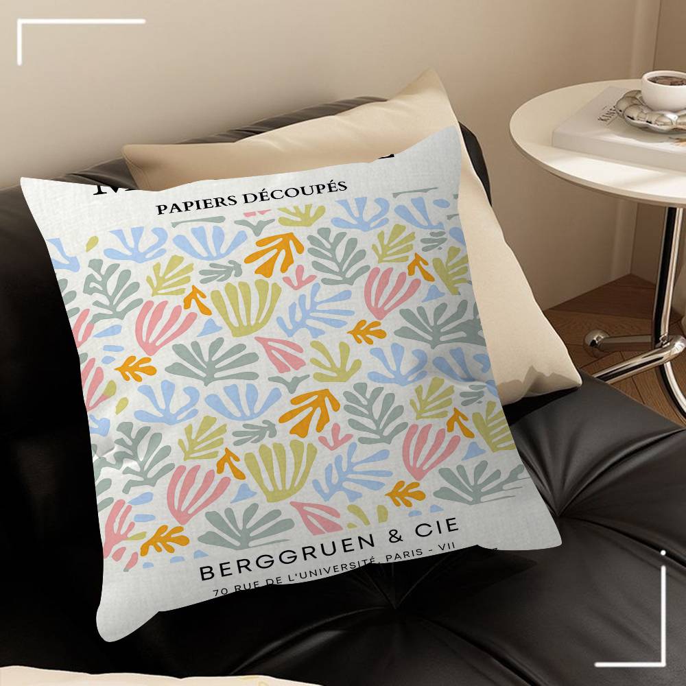 Abstract Flowers Matisse Personalized Pillow Cover Kids Bedroom Wild Party Decor Pillowcase Kid Birthday Shower Gift