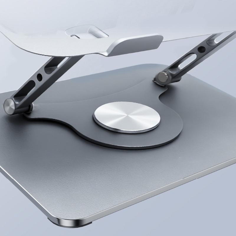 Foldable Computer Stand with Ventilation Holes Heat Dissipation Adjustable Rotations Height for 15.6inch Laptops