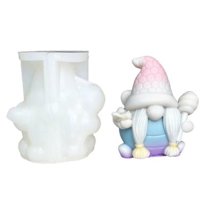Christmas Theme Candle Silicone Mold Santa Dwarf Silicone Mould Heat Resistant For Candle Soap Christmas Decoration