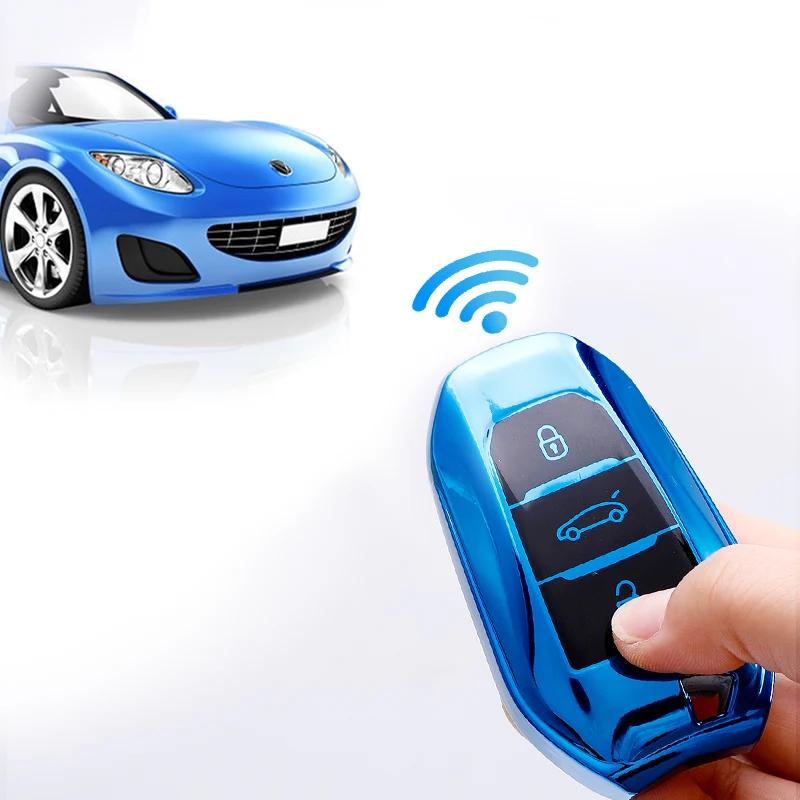 Car Smart Key Cover Case Bag Shell Holder Keychain for Peugeot 308 408 508 2008 3008 4008 5008 Citroen C4 C4L C6 C3-XR Protector