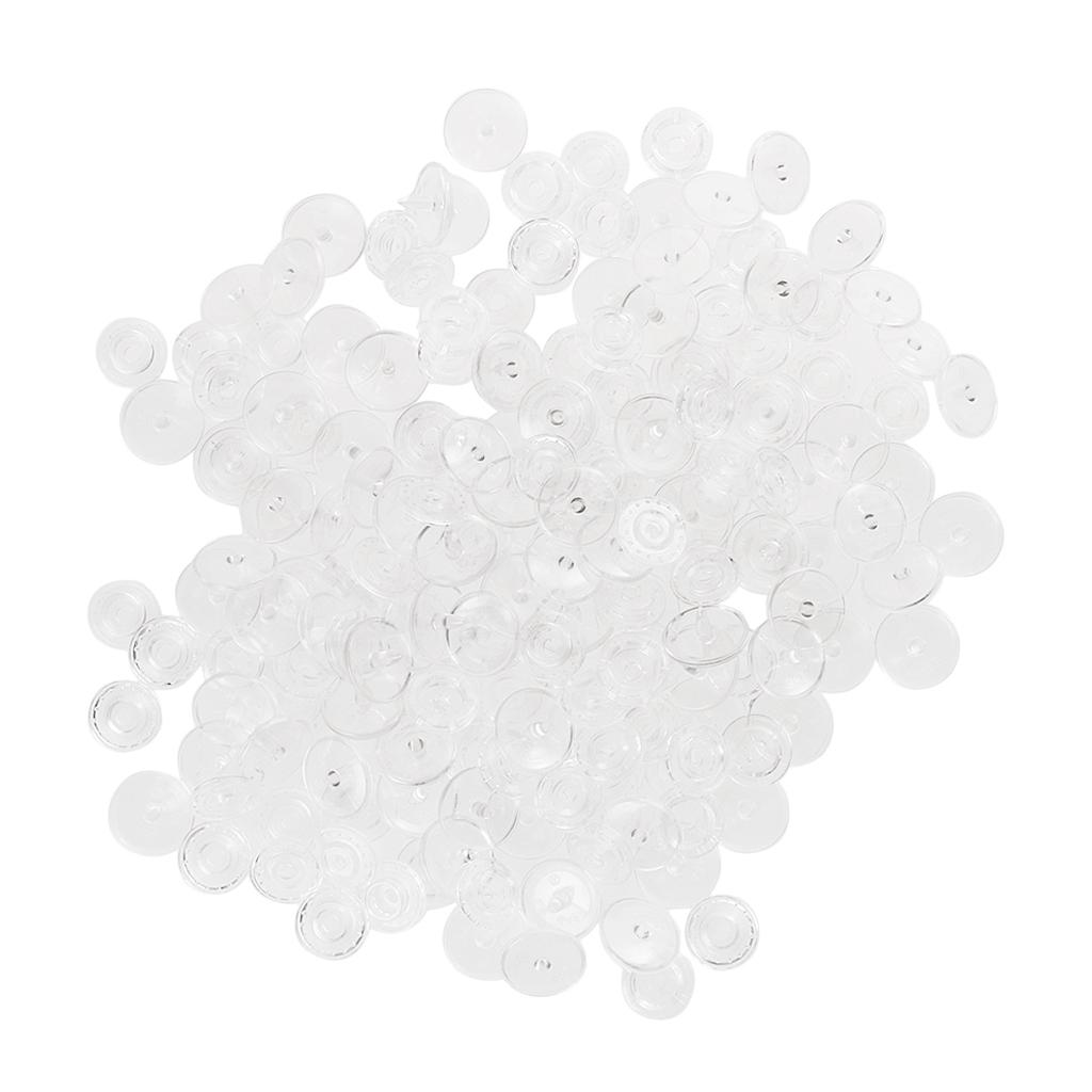 T5 Kunststoff-Druckknöpfe 1,2cm Klare Harz-Druckknöpfe für Handnähen Lätzchen Windeln Kleidung