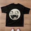 Lustiges Vampirgesicht Grafik T-Shirt Retro Meme Emoji Tee Schwarz