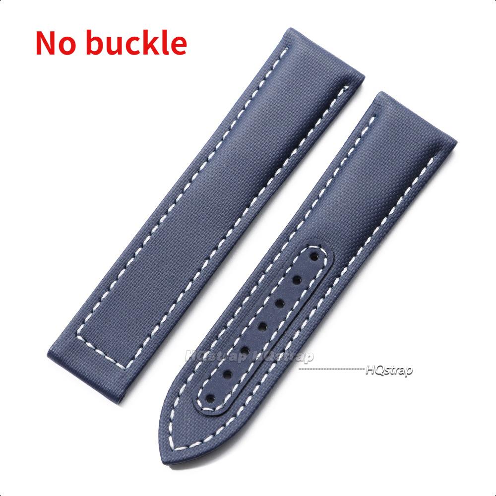 Sailcloth Nylon Watch Straps for Omega for Seamaster Strap Butterfly Buckle Universal Canvas Leather Watchband 20 22mm Bracelets 20mm&no logo