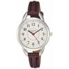 Arias Amalfidia Analogue Watch, Waterproof, Leather Strap, White Dial, Brown, WW20024A-144, Women's
