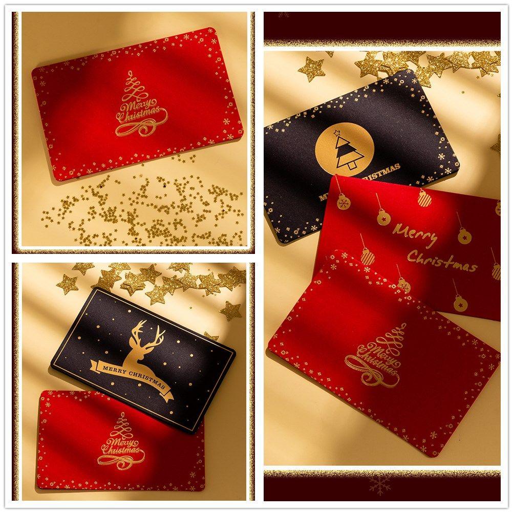 Thanksgiving Message Card Best Wishes Merry Christmas Christmas Greeting Card Bronzing Blessing