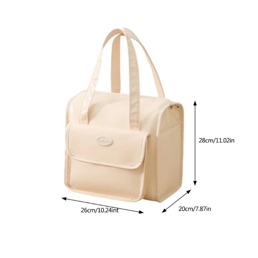 PEVA Lining Picnic Bag Waterproof Food Tote Bag Portable Lunch Organizer  Hiking