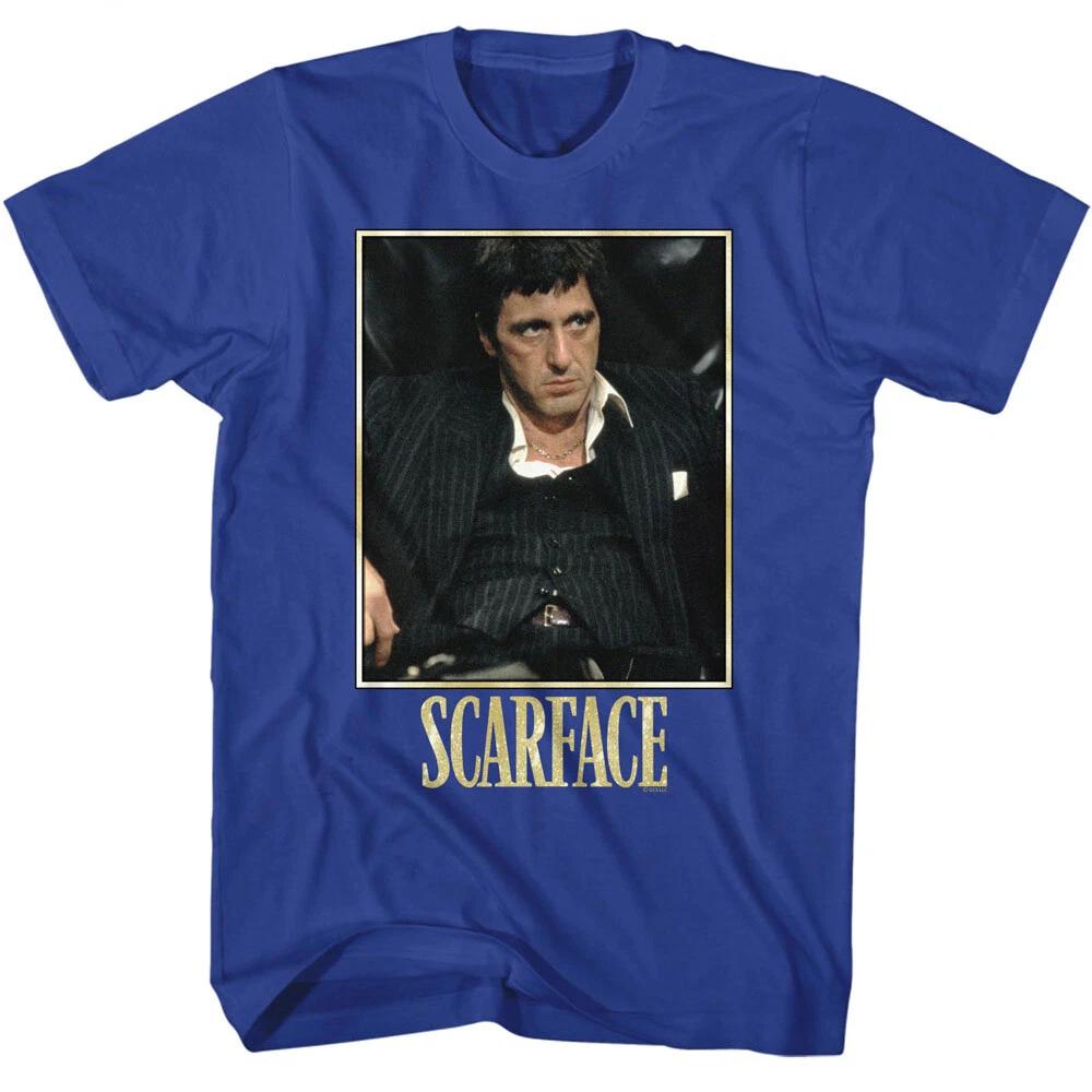 Scarface Movie Tony Montana The Bad Guy In Striped Suit Men s T Shirt Al Pacino M