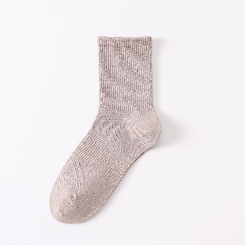 

Мужские весенне-осенние все виды повседневных однотонных антибактериальных влагоотводящих дышащих бесшовных носков-труб без резинки 1 pair хаки