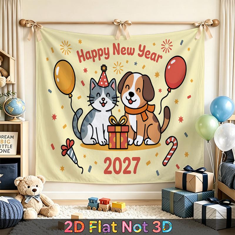 Party Backdrop New Year Flat Birthdays Weddings Showers Event Photo Background Front Door Decor