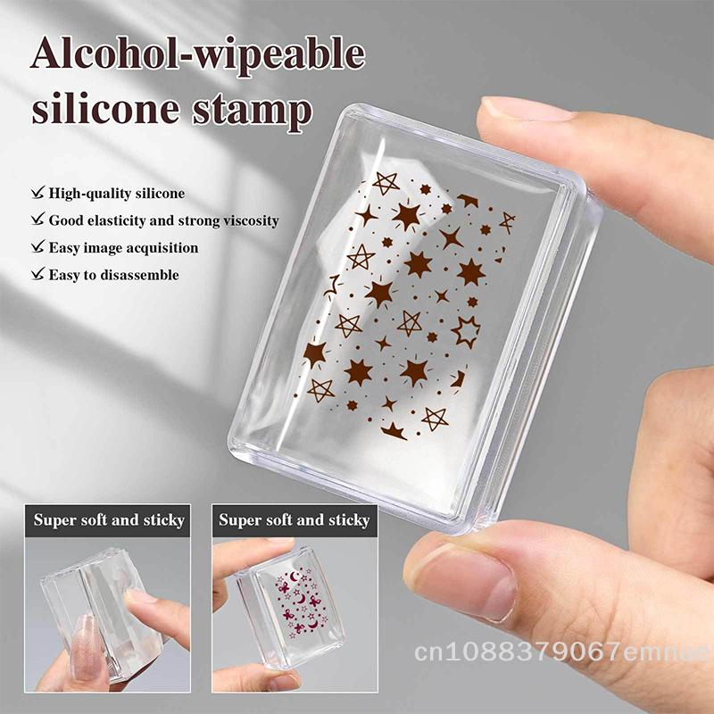 Nails Art Stamping Plates Kit for French Manicure Design - Polish Stencil Template Seal Stamper Scraper Accessories Set