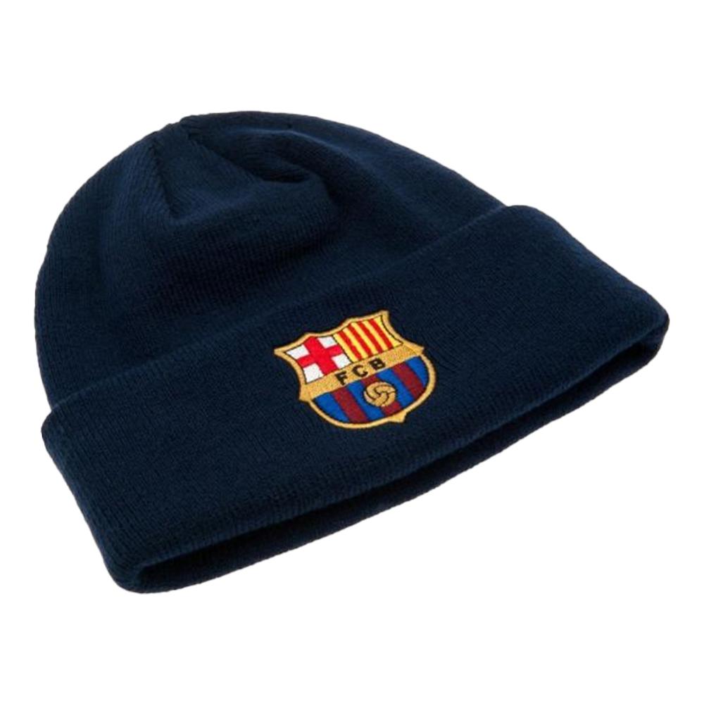 Barcelona FC Unisex Adult Knitted Turned Up Cuff Beanie