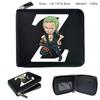One Piece Anime Reißverschluss PU Geldbörse Luffy Aufdruck Kurzes Münzfach Kartenhalter