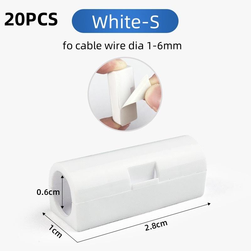 5/20Pcs Cable Organizer Clip Snap Drop Wire Holder Cord Management Self-Adhive Cable Fixed Clamp Office Wiring Accessory