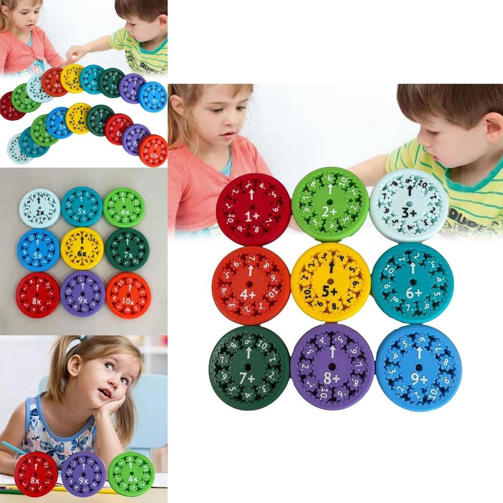 Educational Math Fidget Spinners For Learning Arithmetic With Colorful Plastic Material