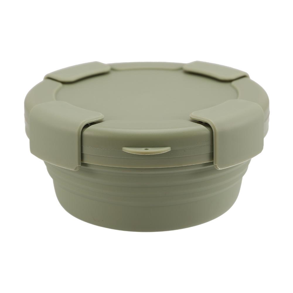 Creative portable silicone folding lunch box for office workers, microwaveable food storage container, storage box, cafeteria lunch box