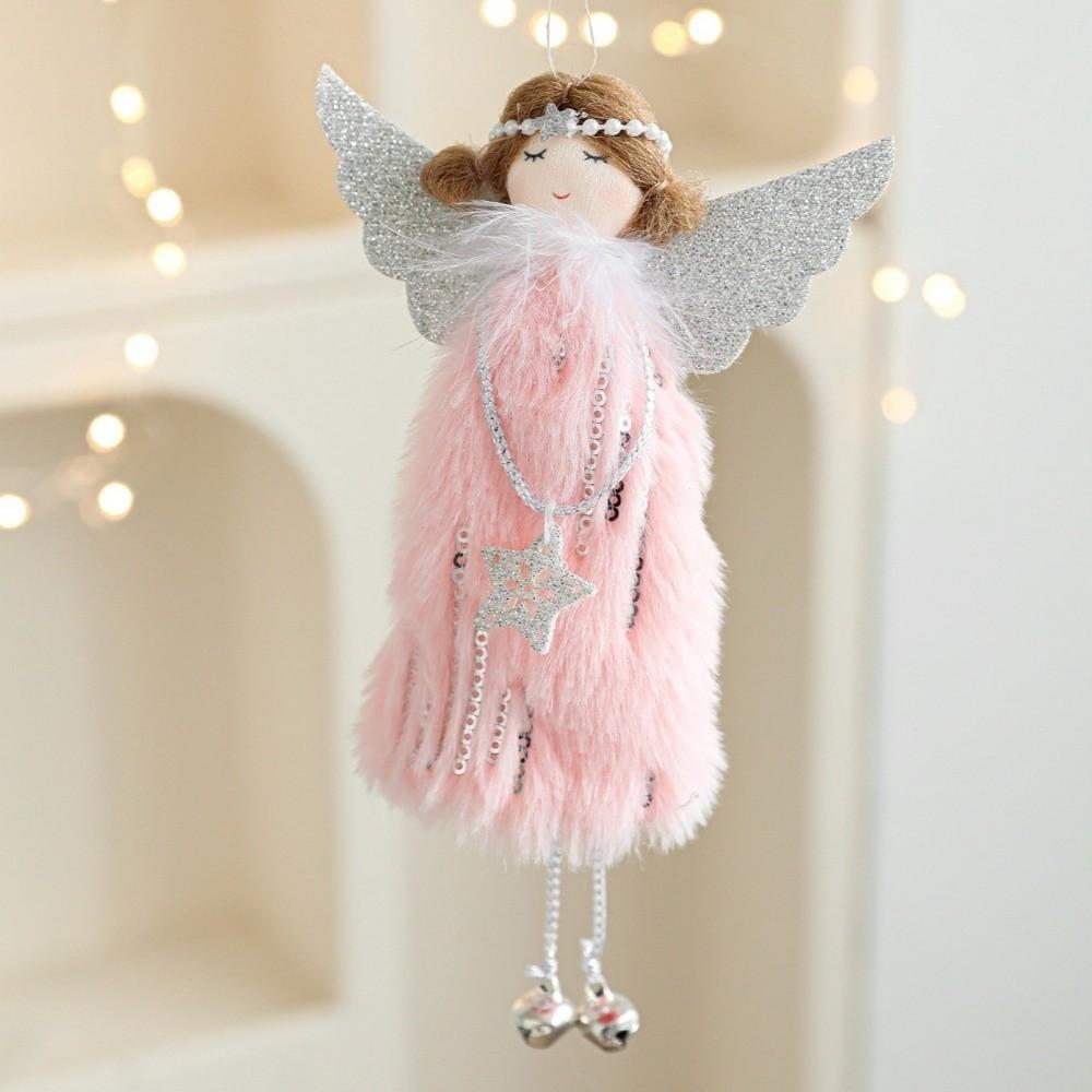 Cute Plush Angel Pendant Handmade Craft Christmas Tree Ornament  Xmas Gift